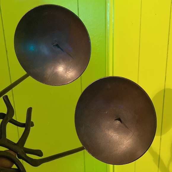 Vintage Celestial Sun Spiral Candelabra Wall Sconce Candle Holder - Picture 2 of 3